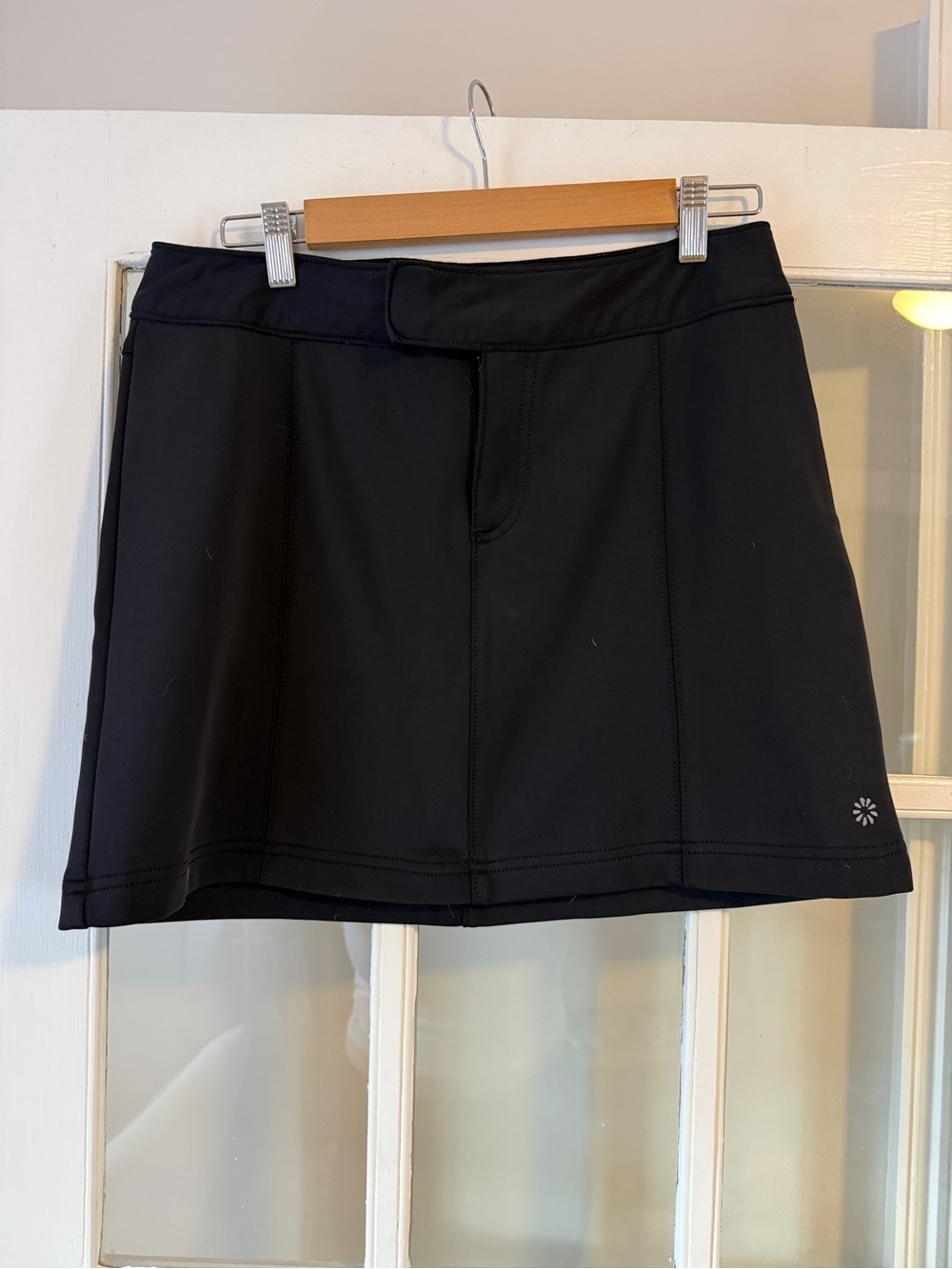 Athleta Fleece Lined Black Athletic Skirt